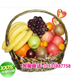 葡萄，香蕉，桔子，奇异果，苹果（水果根据当地货源不同，会有适当调整）。
