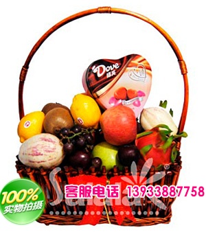 火龙果，葡萄，人参果，柠檬，奇异果，苹果，布朗，巧克力（水果根据当地货源不同，会有适当调整）。